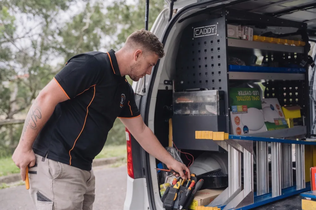 Licensed Woollahra electrician working on a residential job
